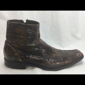 Aldo Distressed Zipper Biker Beatle Boots SZ 10.5